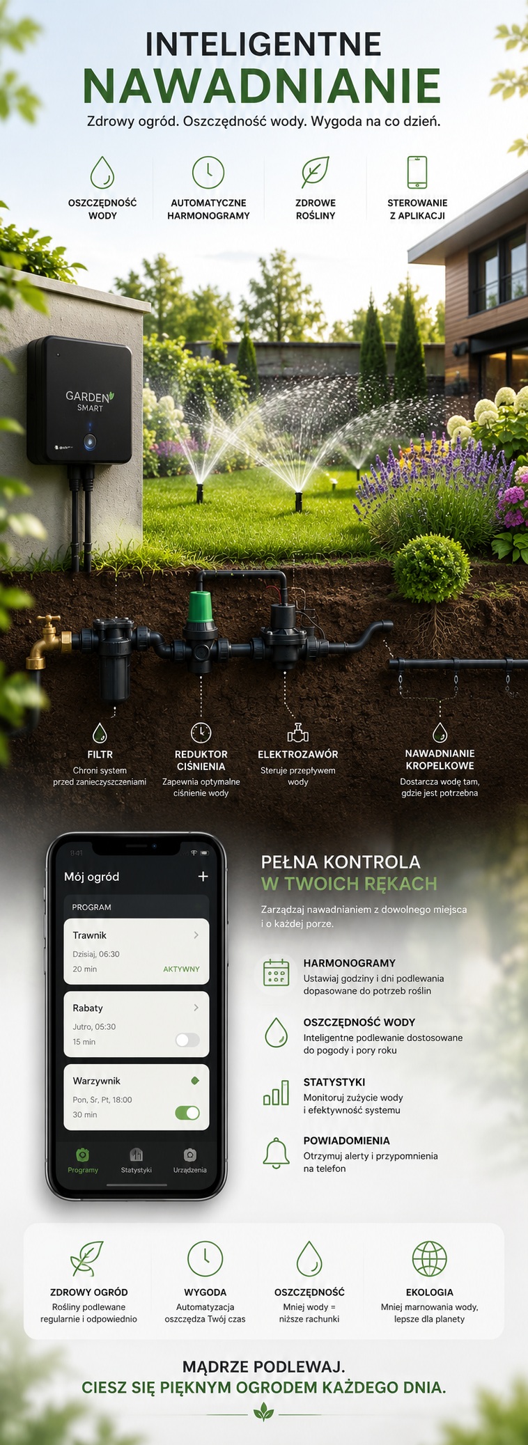 Projekt automatycznego nawadniania ogrodu