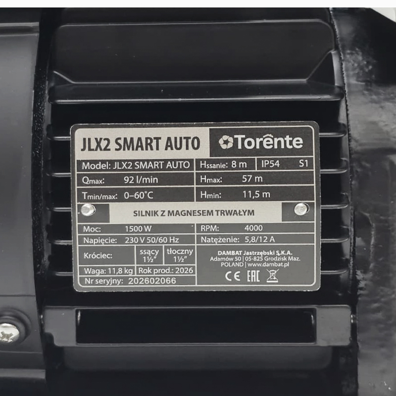 Pompa powierzchniowa z falownikiem JLX2 Smart AUTO Torente